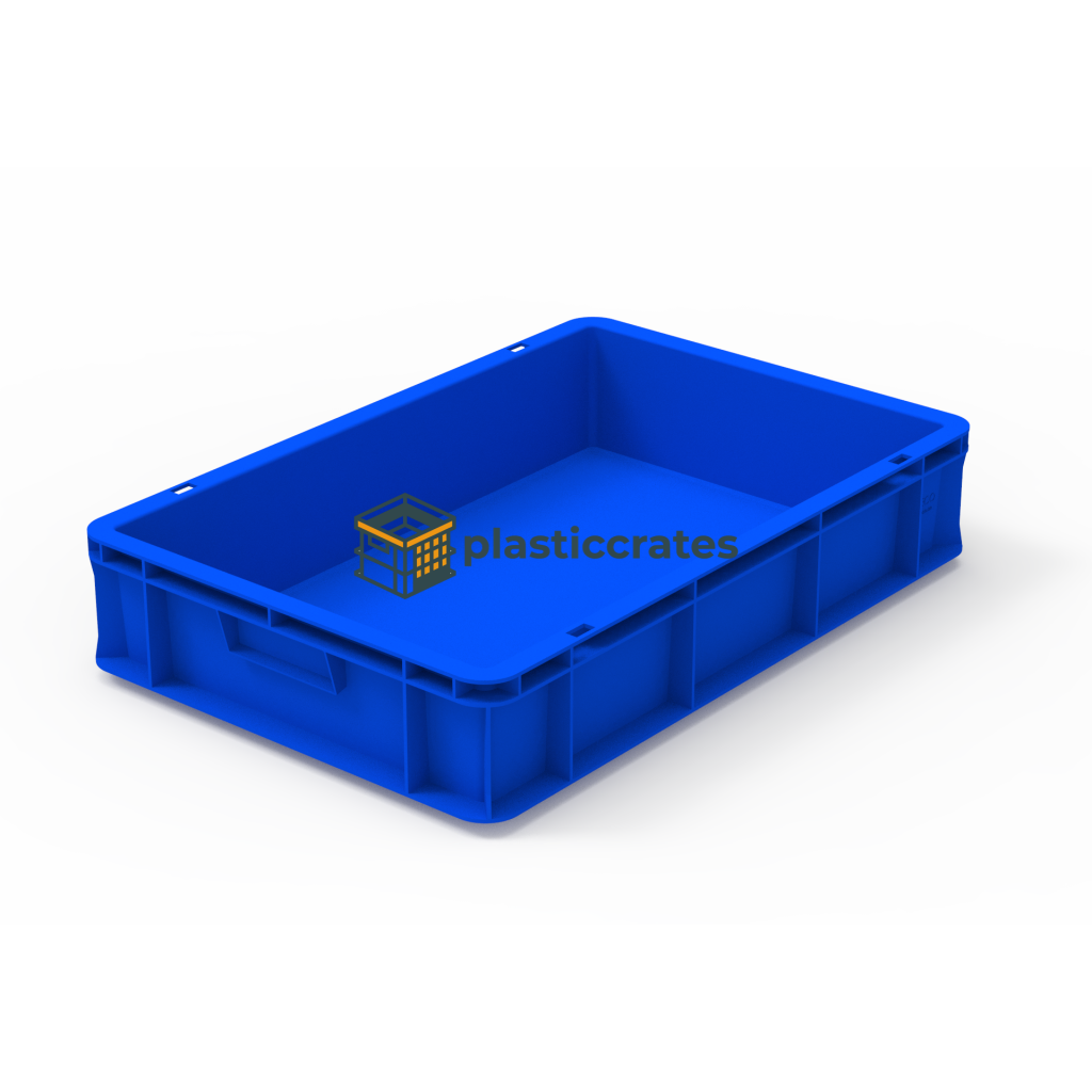 Side Vented Stacking Crate 60 × 40 × 12.5 cm - 600 × 400 mm Crates (CCSVBC-64125)