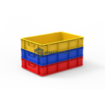 Side Vented Stacking Crate 60 × 40 × 12.5 cm - 600 × 400 mm Crates (CCSVBC-64125) — view 9